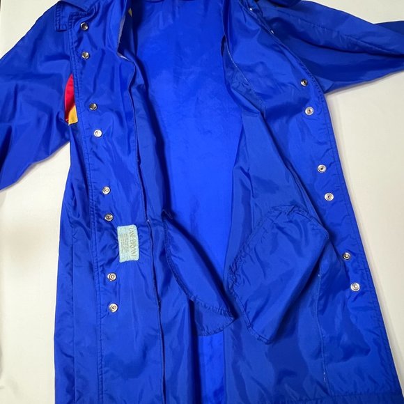Vintage Lane Bryant‎ Windbreaker Jacket Adult L/XL Blue Rainbow 80s Retro - Picture 7 of 10